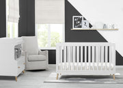 Convertible Baby Crib - White/Natural
