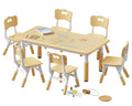 Kids Activity Table & 6 Chairs Set
