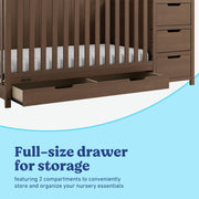 5-in-1 Convertible Crib & Changer - Hazelnut