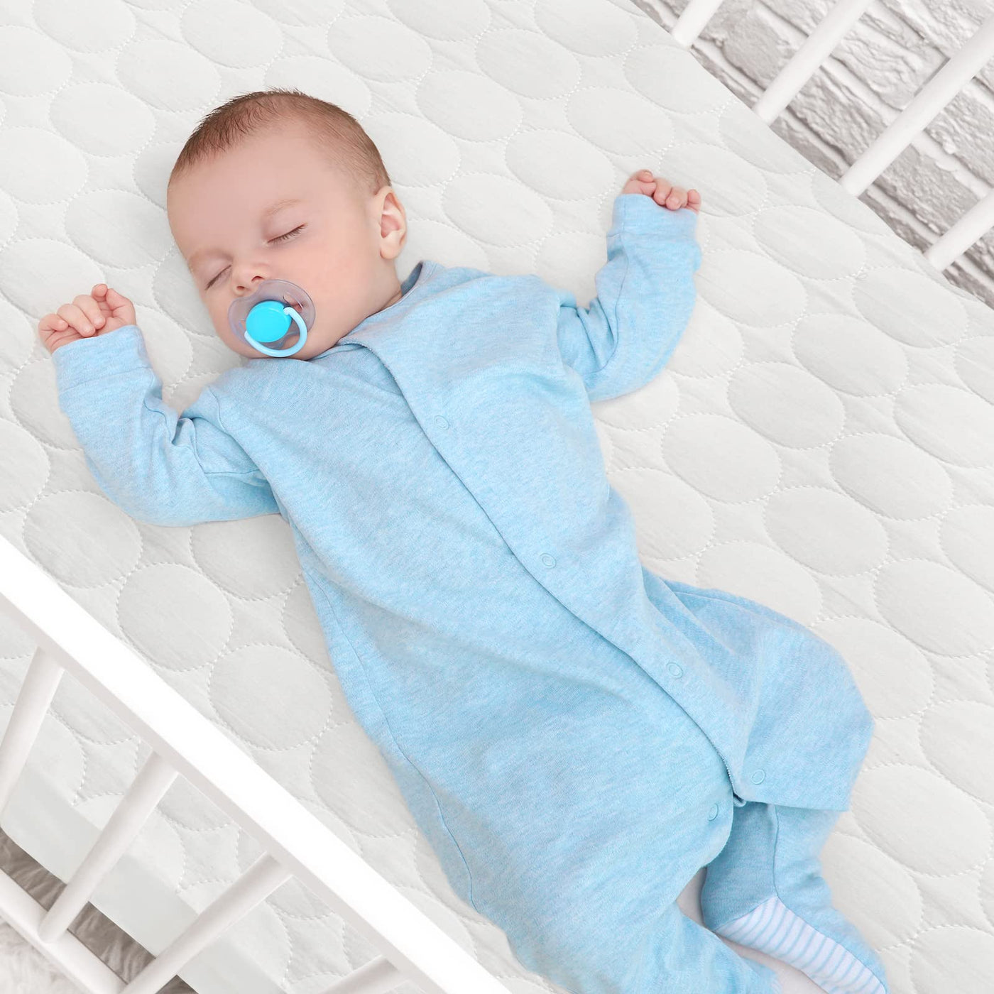 Waterproof Crib Mattress Protector - 2-Pack White
