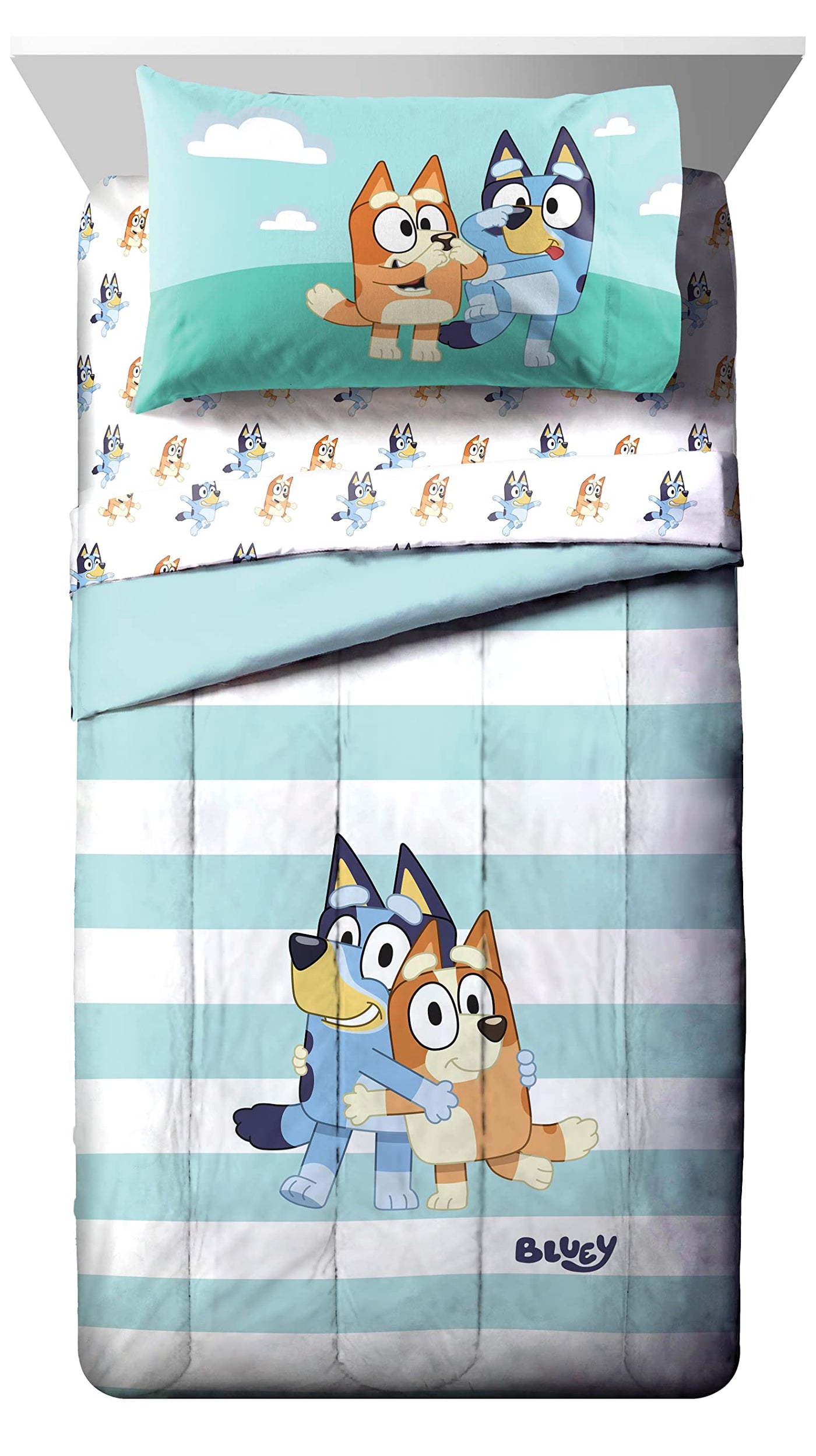 Kids Full Bedding Set - Bluey Theme (7-Piece)