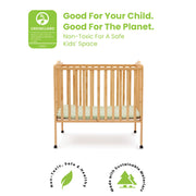 Portable Mini Baby Crib - Natural
