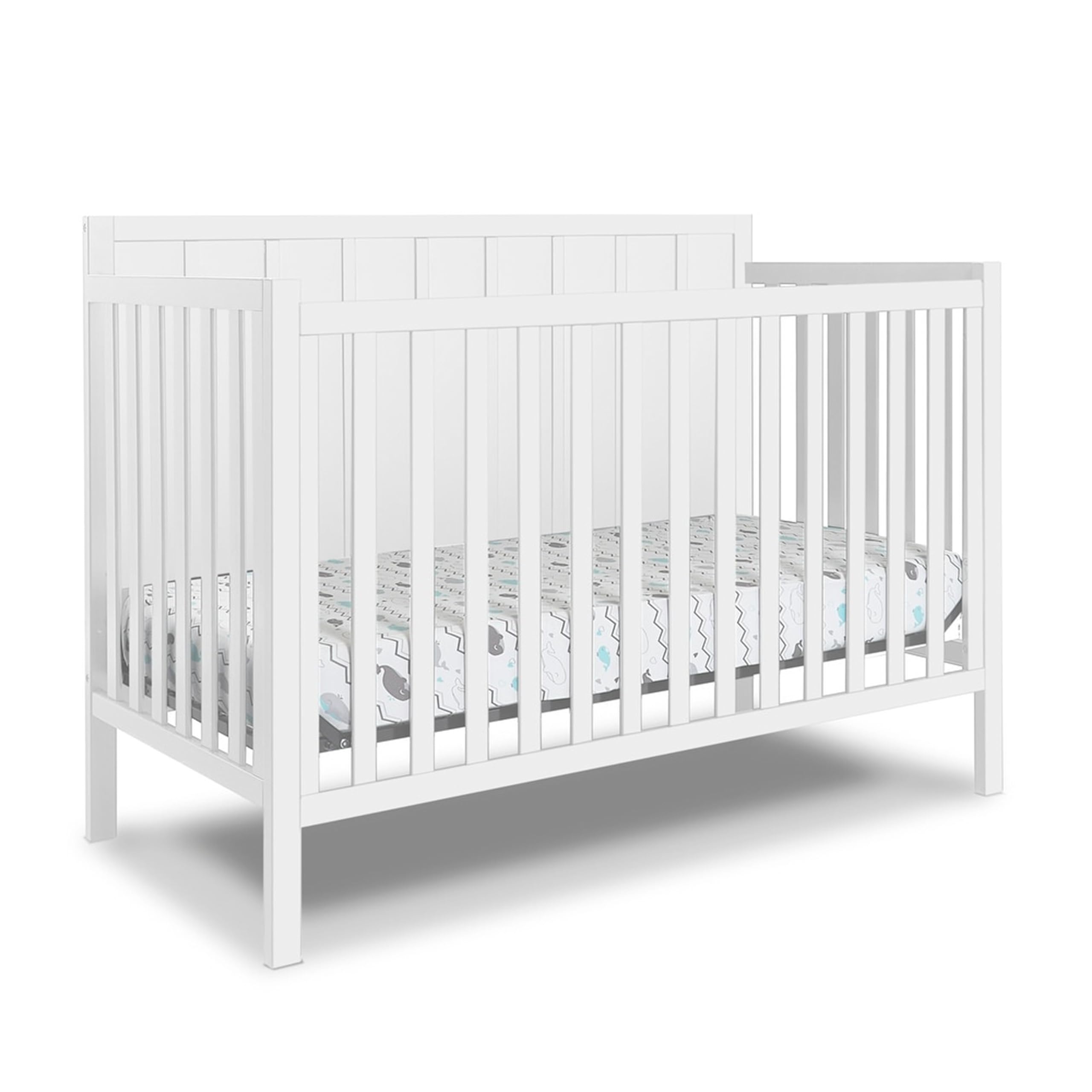 4-in-1 Convertible Crib - White