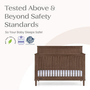 6-in-1 Convertible Crib - Teak Brown