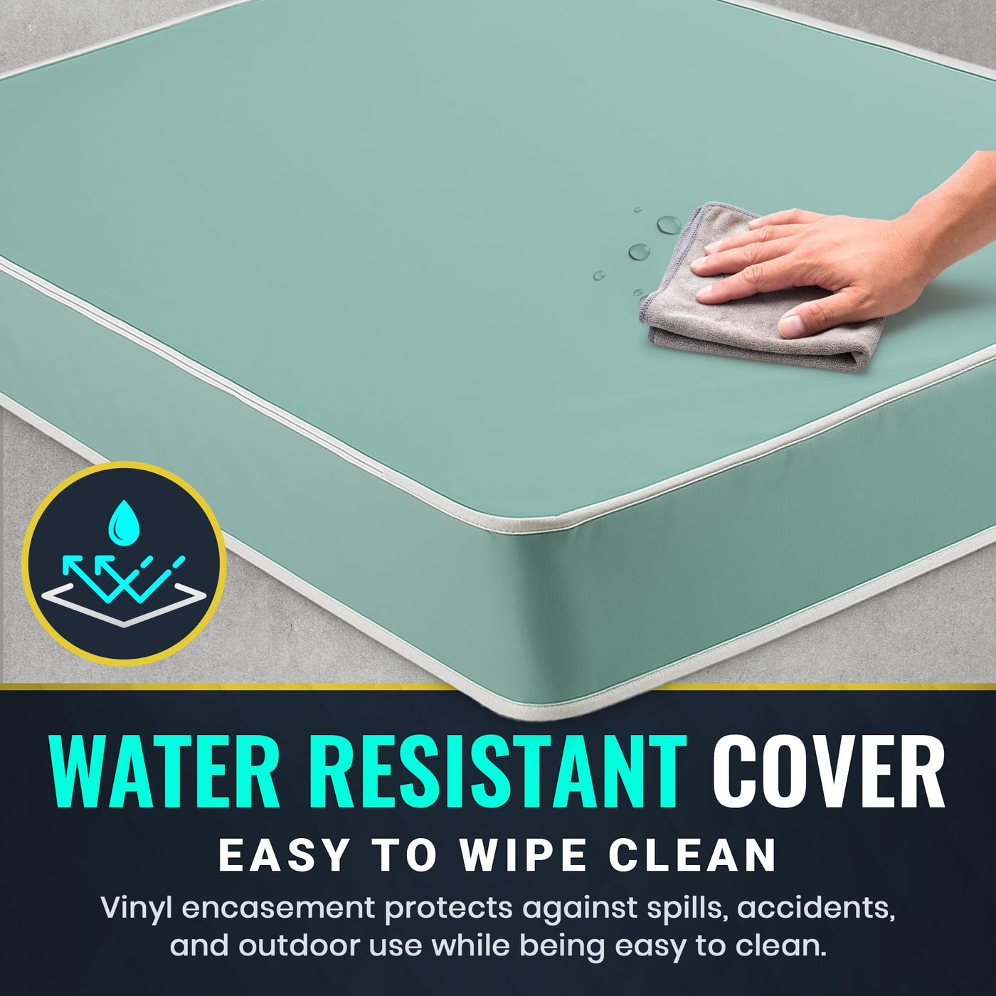 6-Inch Foam Twin Mattress - Water-Resistant Cover