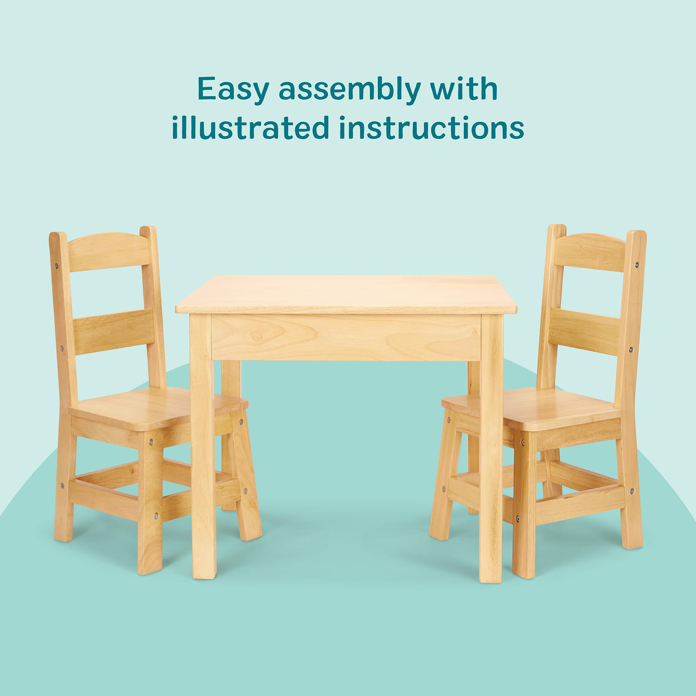 Kids Wooden Table & Chair Set