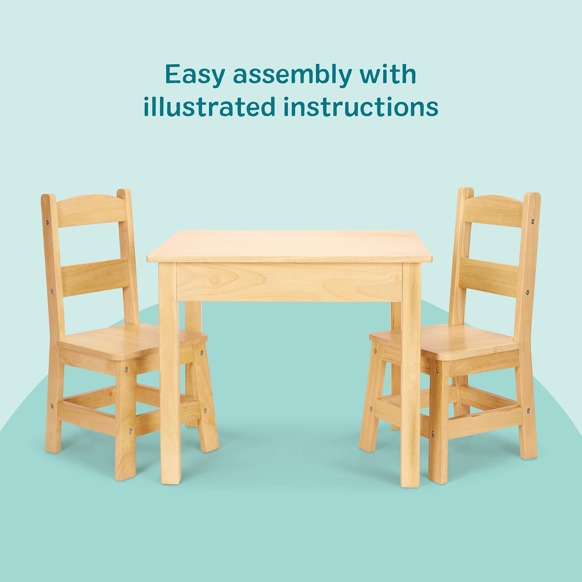 Kids Wooden Table & Chair Set