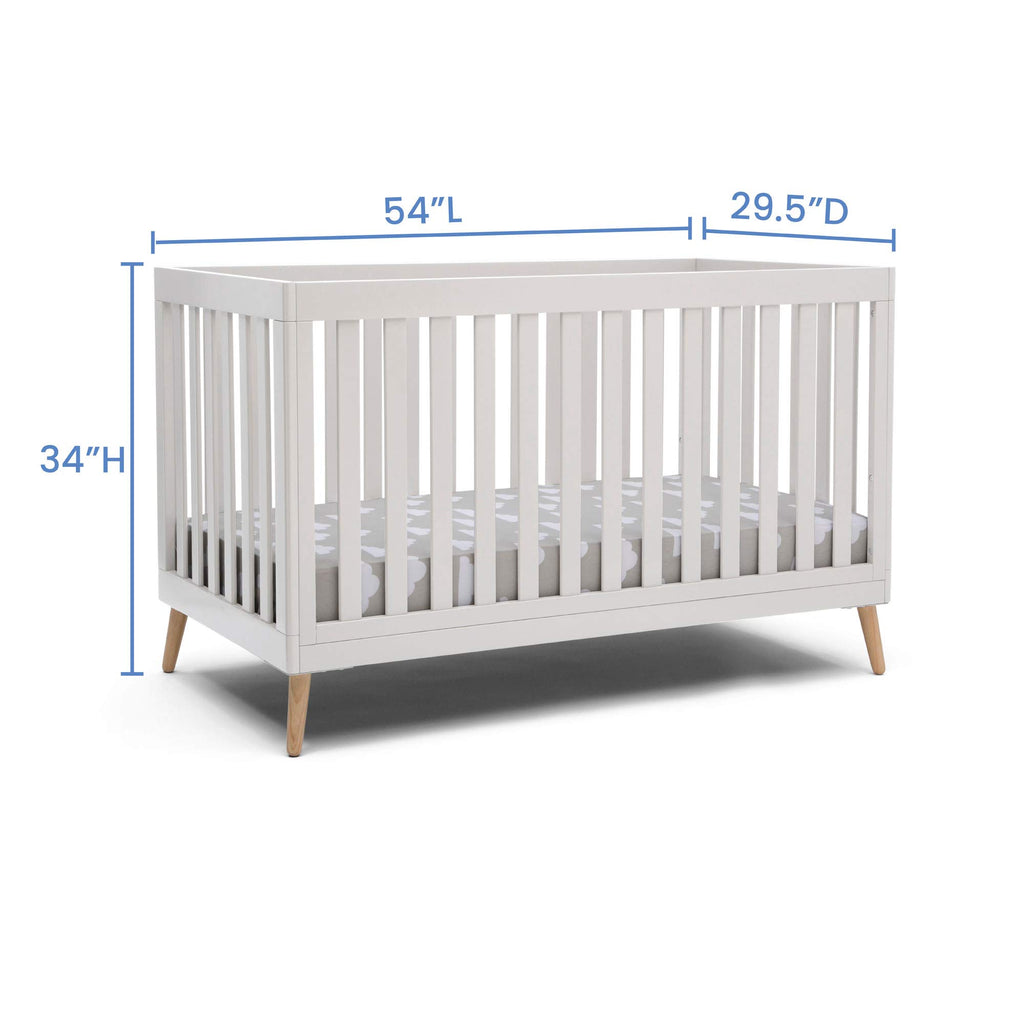 Convertible Baby Crib - White/Natural