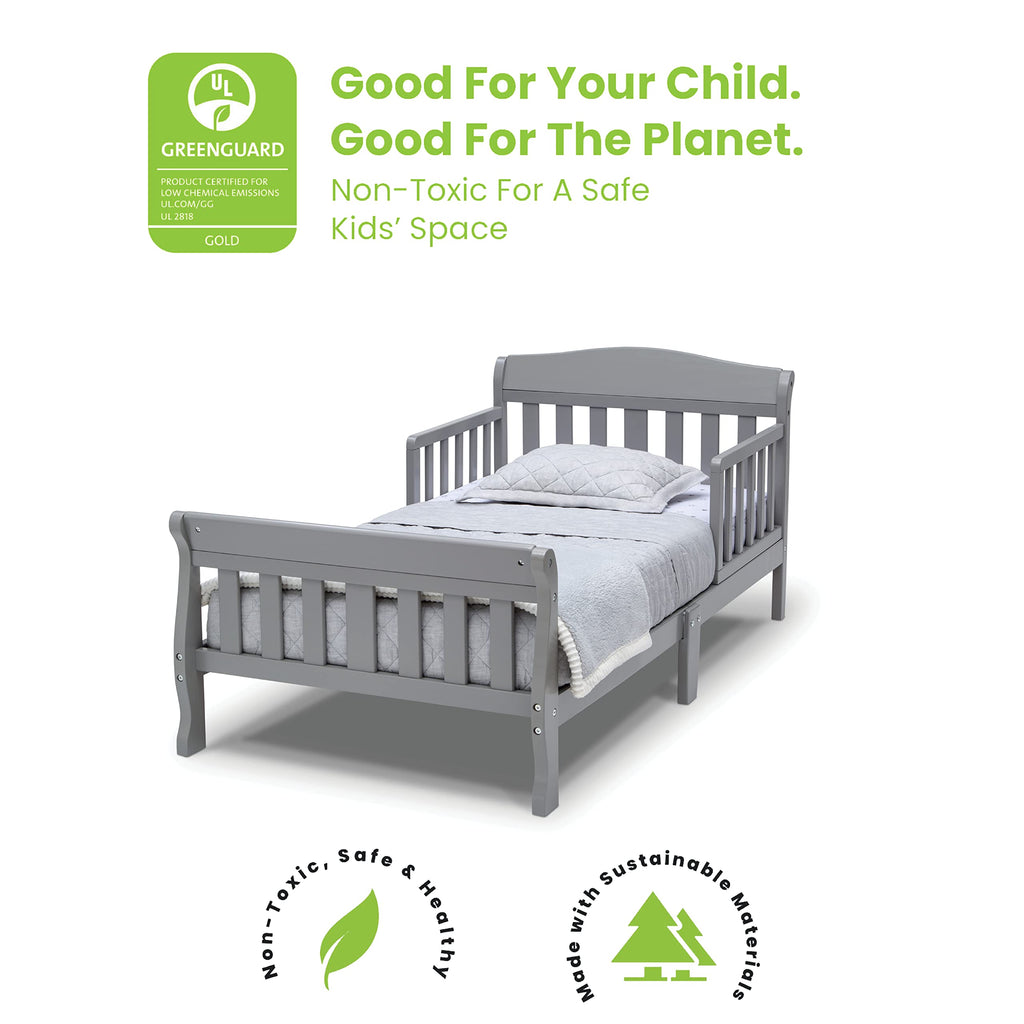 Toddler Bed – Grey, GREENGUARD Gold Certified
