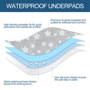 Washable Waterproof Bed Pads - 2-Pack