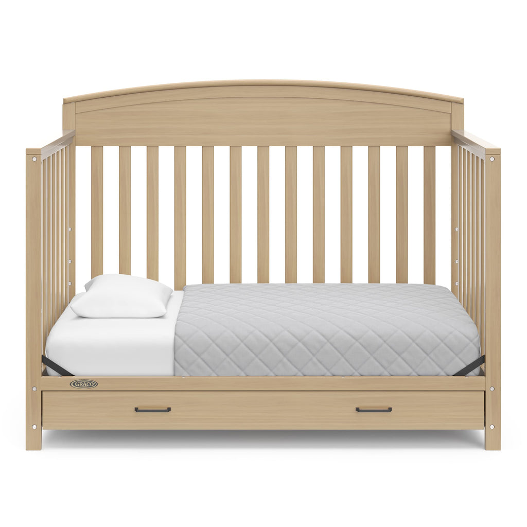 5-in-1 Convertible Crib with Drawer - Driftwood
