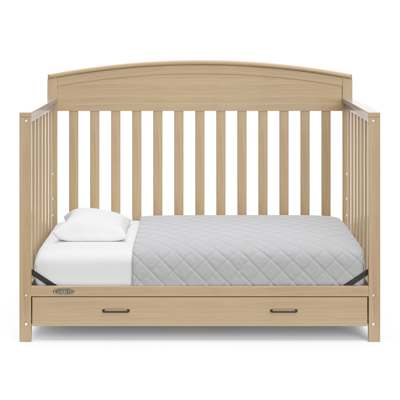 5-in-1 Convertible Crib with Drawer - Driftwood