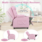 Kids Recliner Chair with Cup Holder - Pink