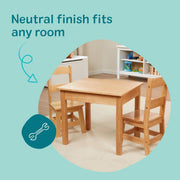Kids Wooden Table & Chair Set