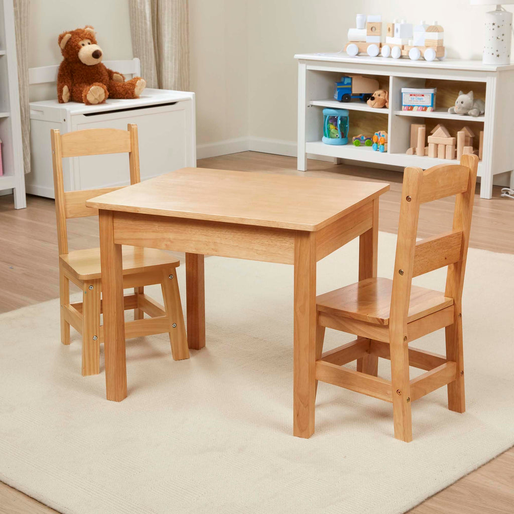 Kids Wooden Table & Chair Set