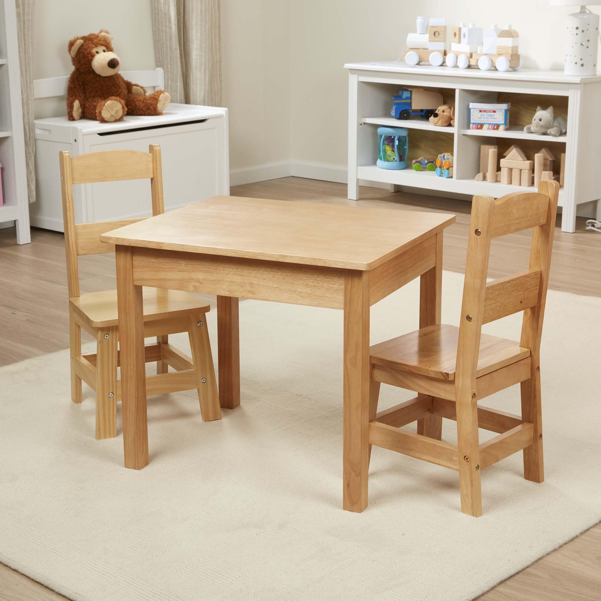 Kids Wooden Table & Chair Set