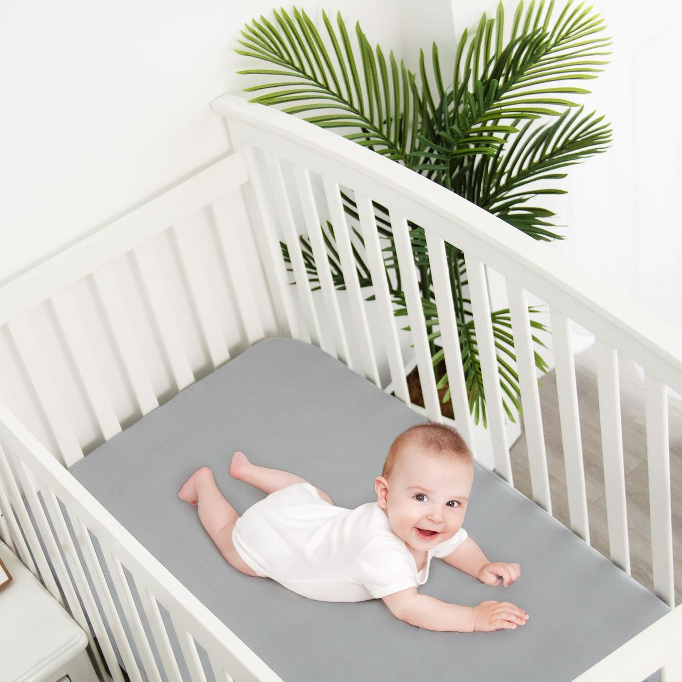 Waterproof Crib Sheets - Grey (2-Pack)