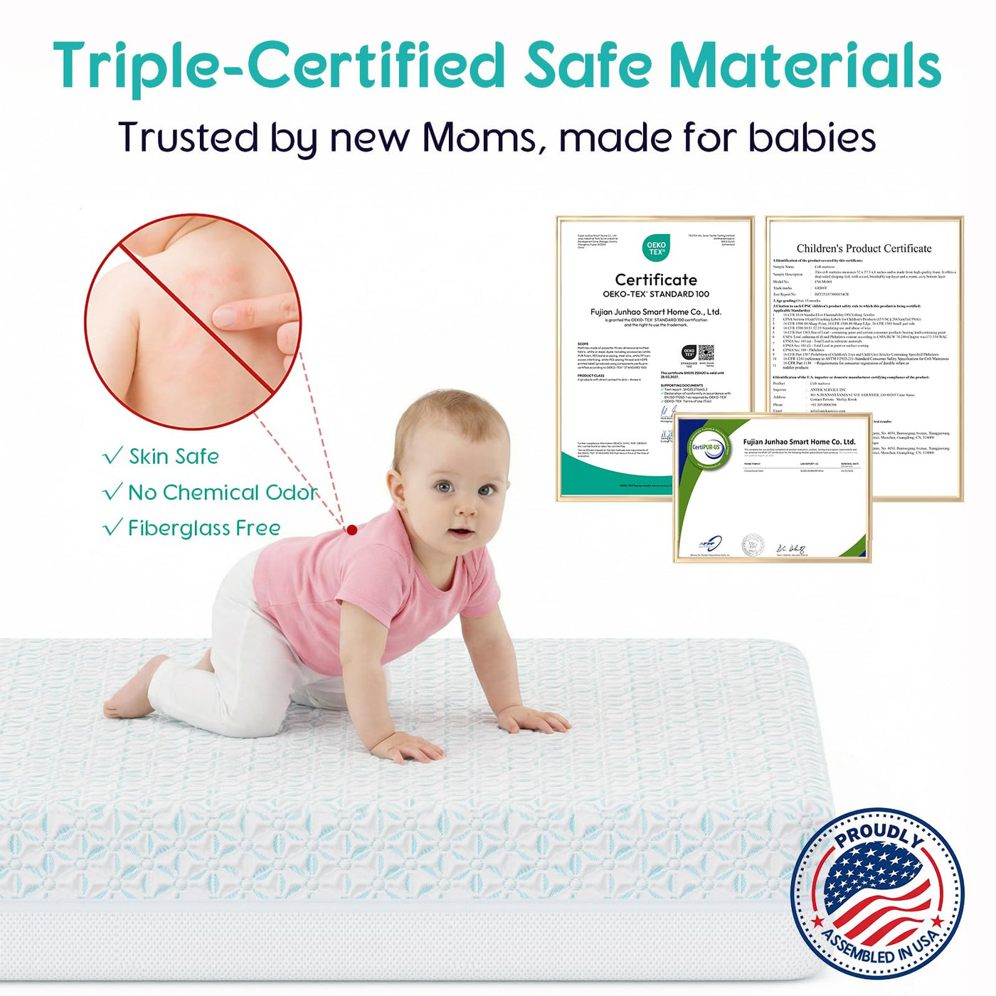 4-in-1 Crib & Toddler Mattress - 6" Dual-Sided Foam