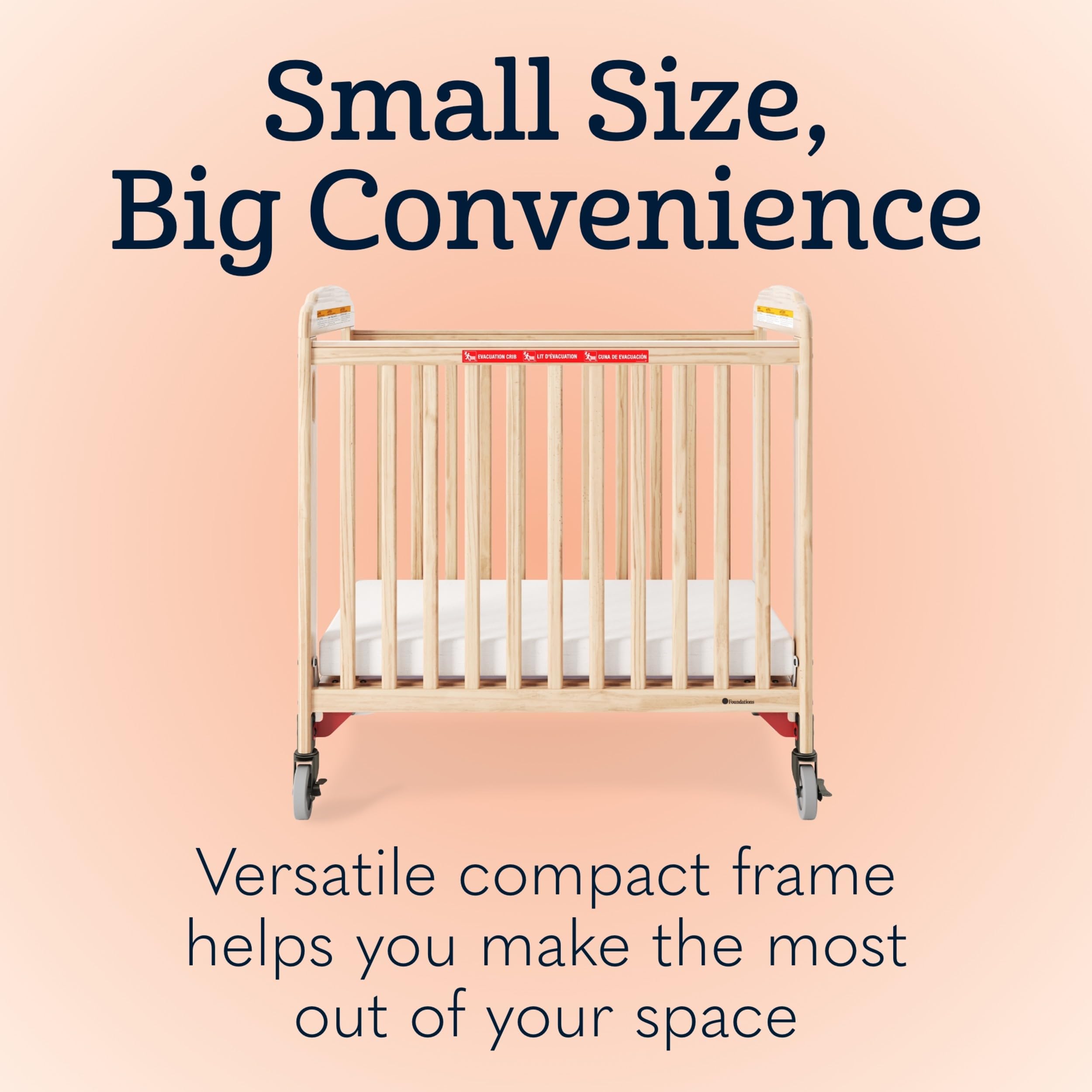 Daycare Evacuation Crib - Natural