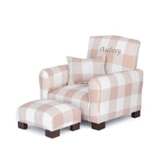 Personalized Toddler Rocking Armchair - Blush Check