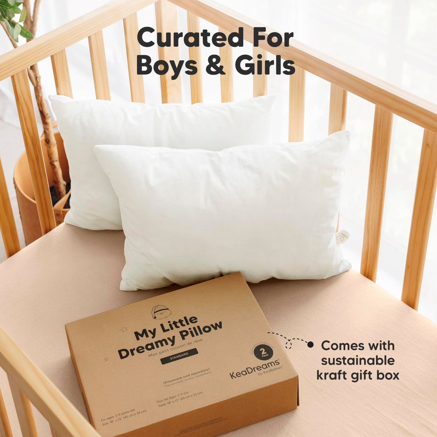 Organic Cotton Toddler Pillow Set (2-Pack)
