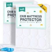Waterproof Crib Mattress Protector - 2-Pack White