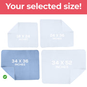 Washable Waterproof Bed Pads - Blue (4-Pack)