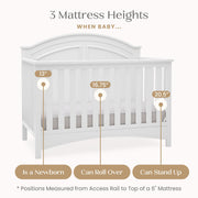 6-in-1 Convertible Crib - White