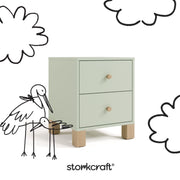 2-Drawer Kids Nightstand - Sage & Driftwood