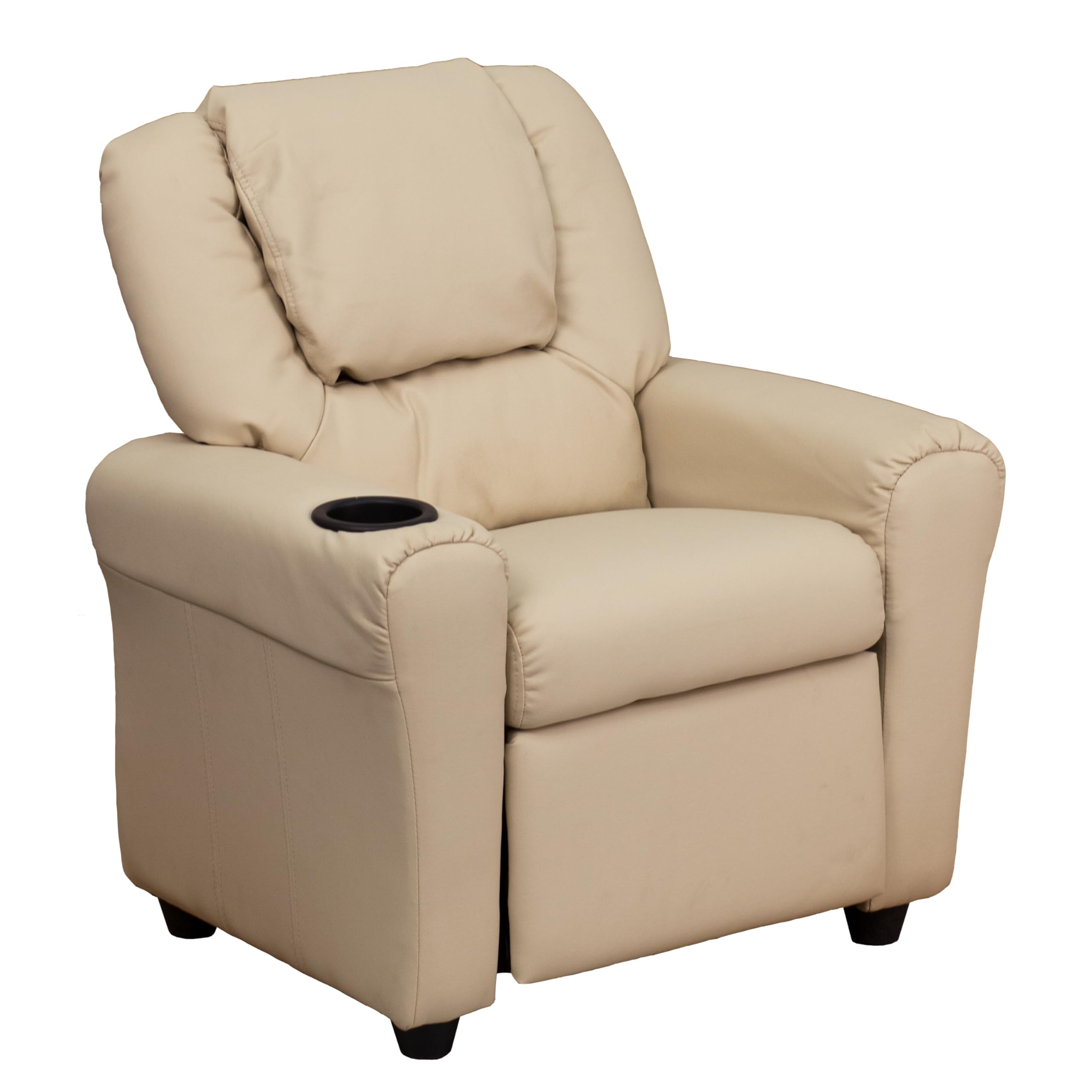 Kids Recliner Chair with Cup Holder - Beige