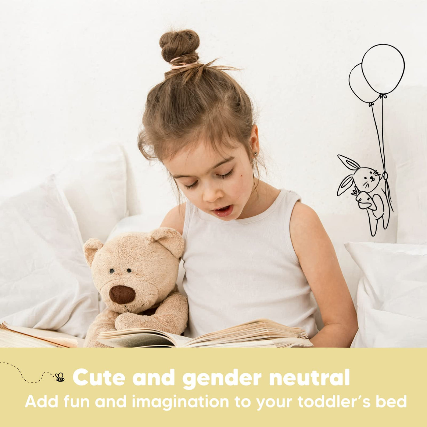 Organic Cotton Toddler Pillow with Pillowcase - Soft White