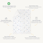 Organic Toddler Comforter - Mighty Heroes Pattern