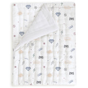 Organic Toddler Comforter - Mighty Heroes Pattern