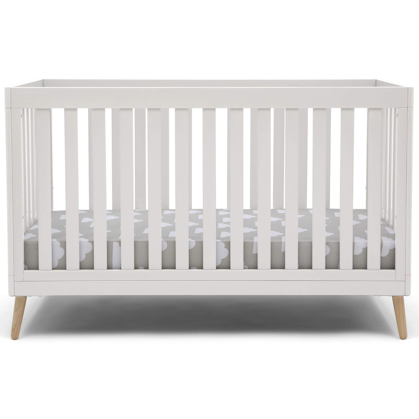 Convertible Baby Crib - White/Natural