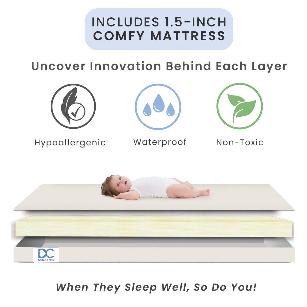 Portable Mini Baby Crib - Natural