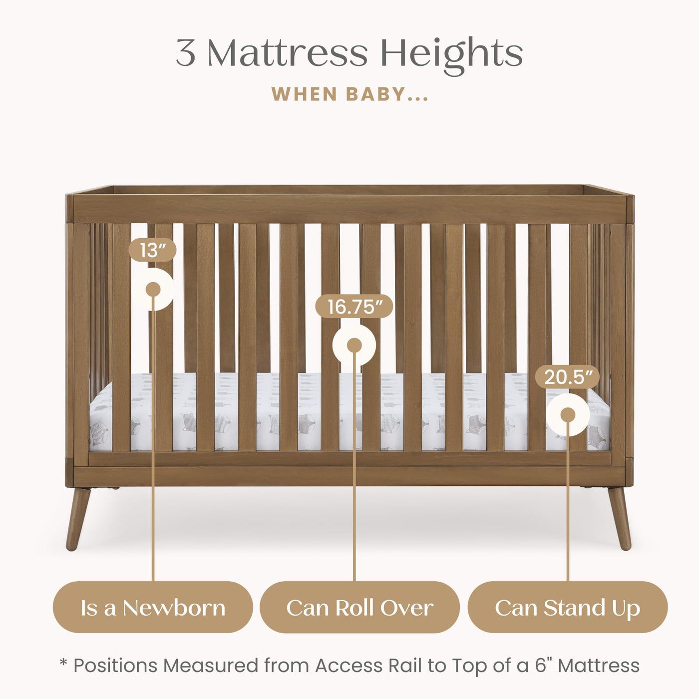 Convertible Crib - Chestnut