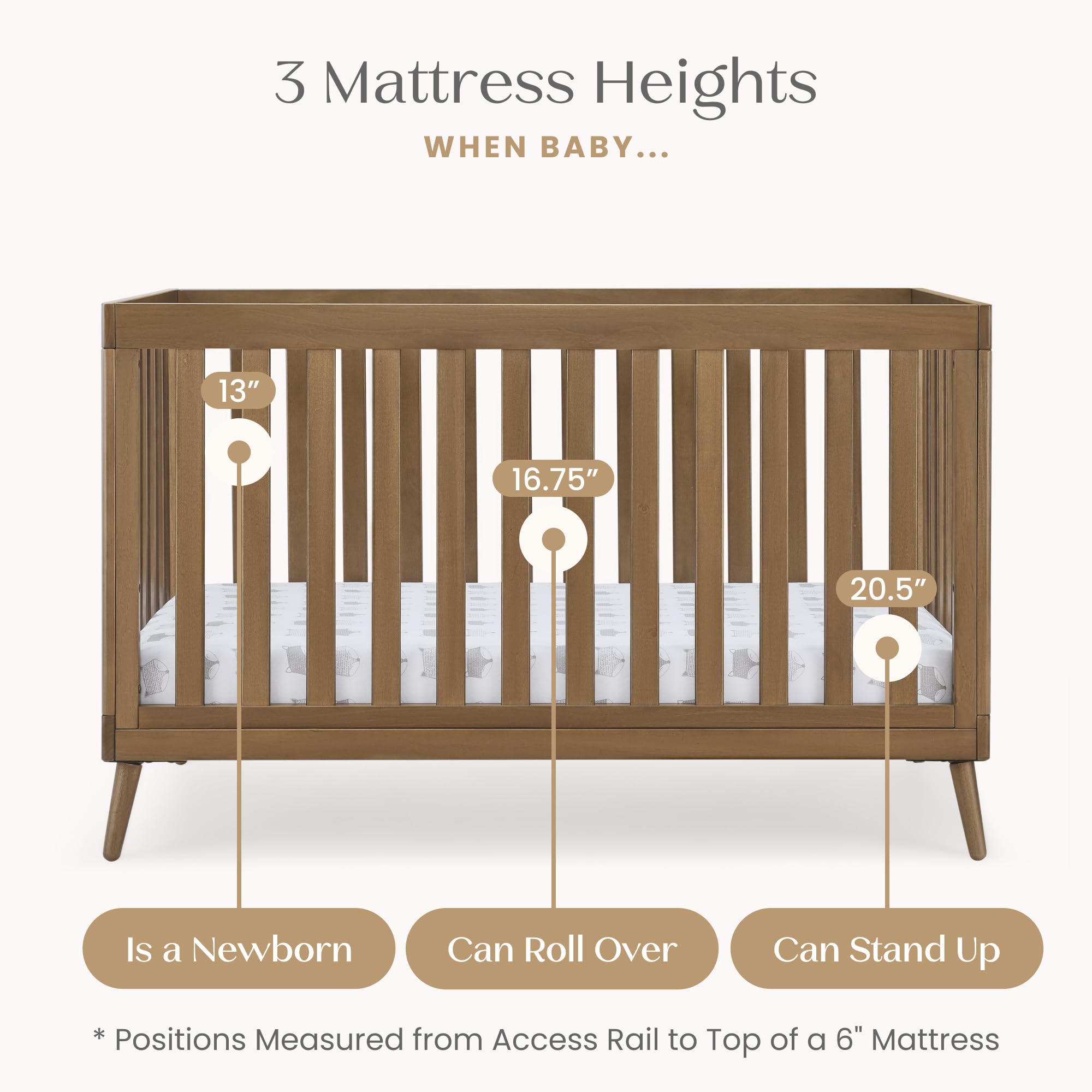Convertible Crib - Chestnut