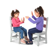 Kids Wooden Chair Set - Gray