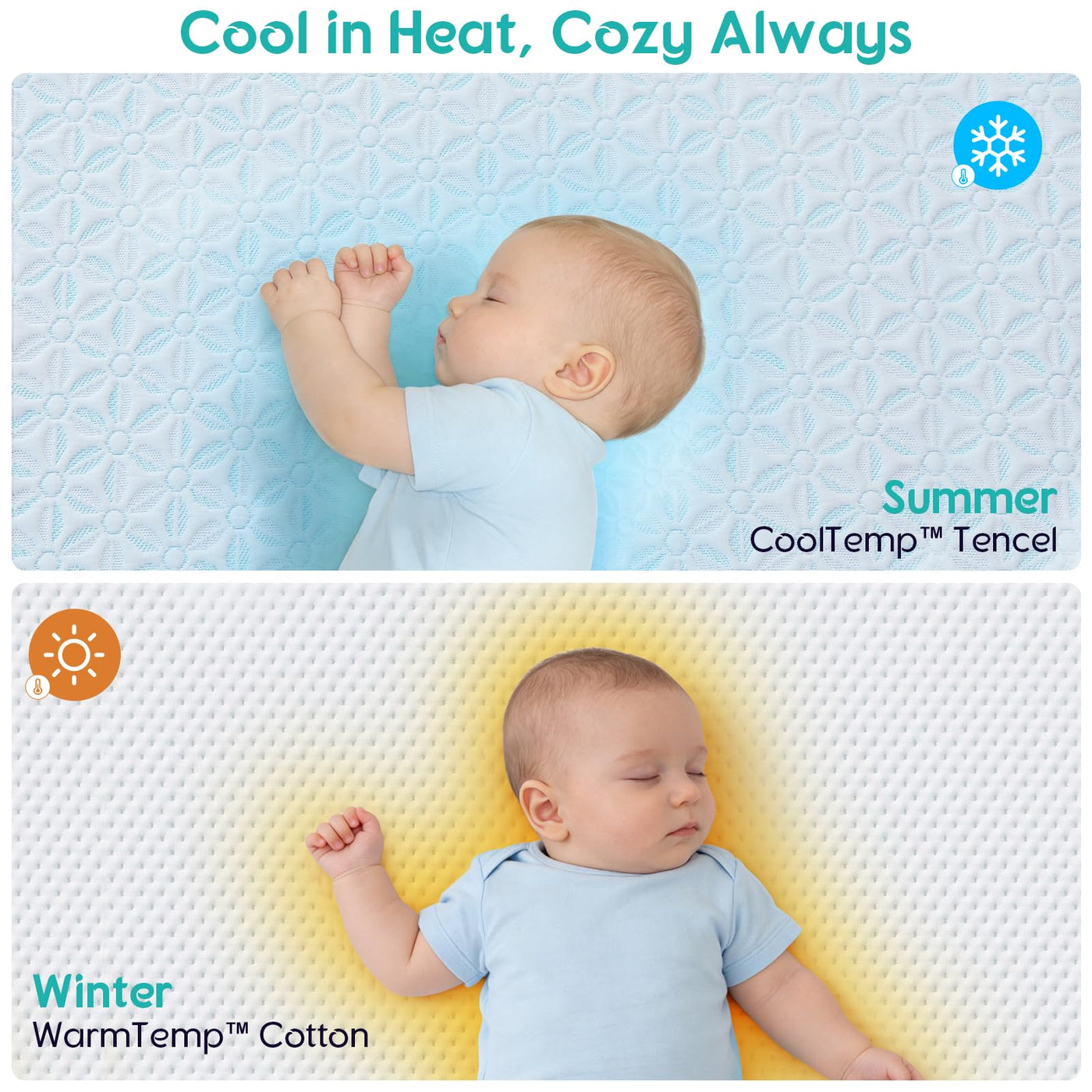 4-in-1 Crib & Toddler Mattress - 6" Dual-Sided Foam