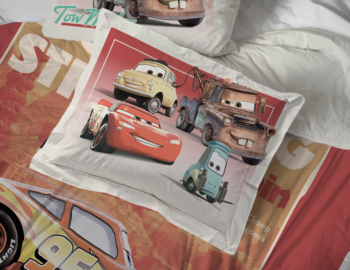 Queen Bedding Set - Cars Theme (7-Piece)