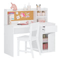 Kids Study Desk & Chair Set with Hutch