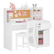 Kids Study Desk & Chair Set with Hutch