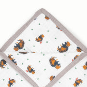 Premium Muslin Quilted Throw - Bison Pattern