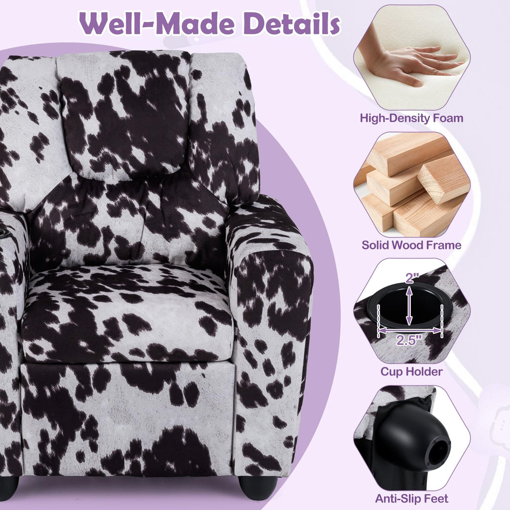 Kids Recliner Chair with Cup Holder