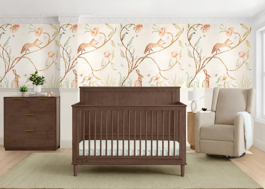 6-in-1 Convertible Crib - Teak Brown