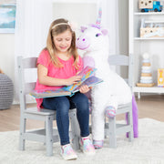 Kids Wooden Chair Set - Gray