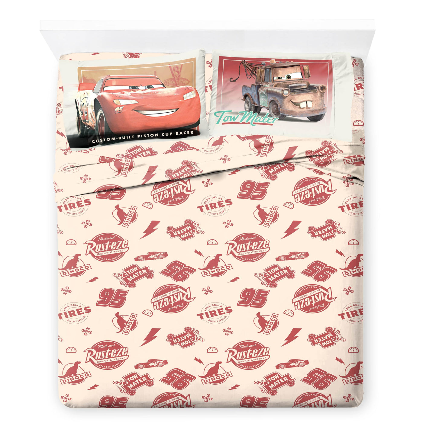 Queen Bedding Set - Cars Theme (7-Piece)
