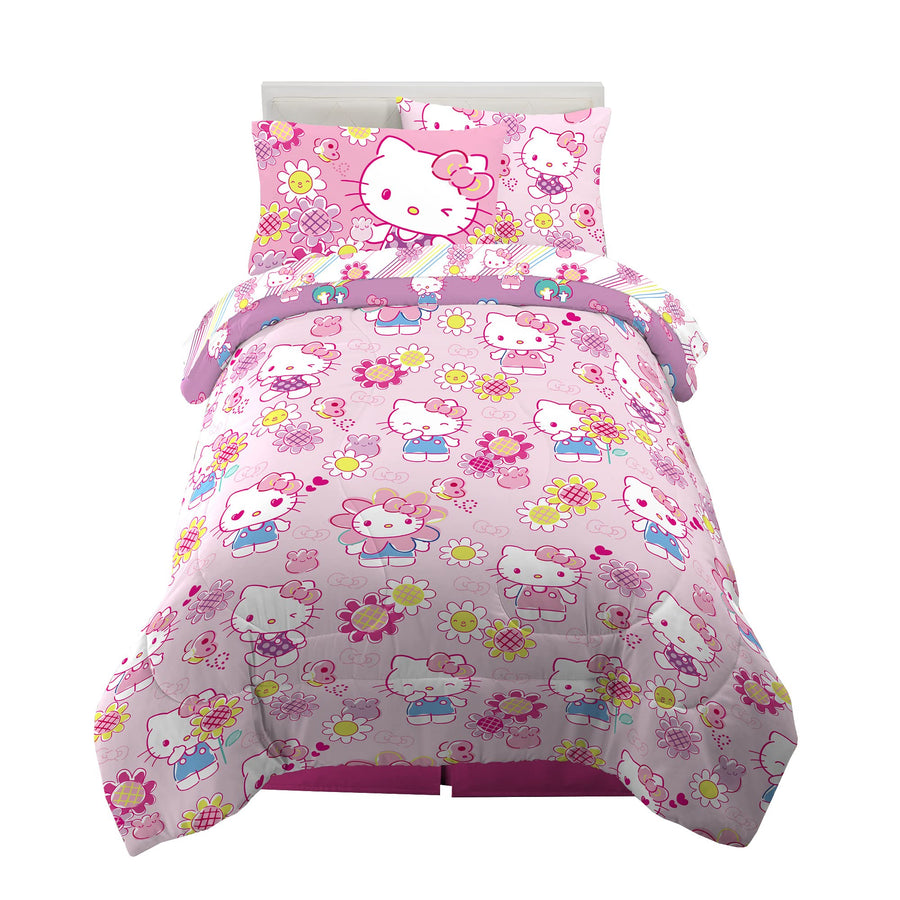 Kids Twin Bedding Set - Hello Kitty Theme (5-Piece)