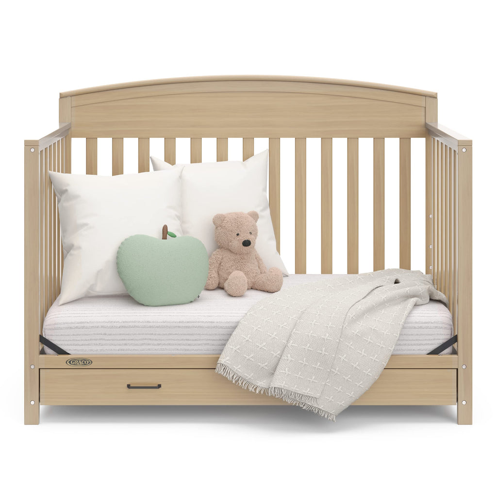 5-in-1 Convertible Crib with Drawer - Driftwood