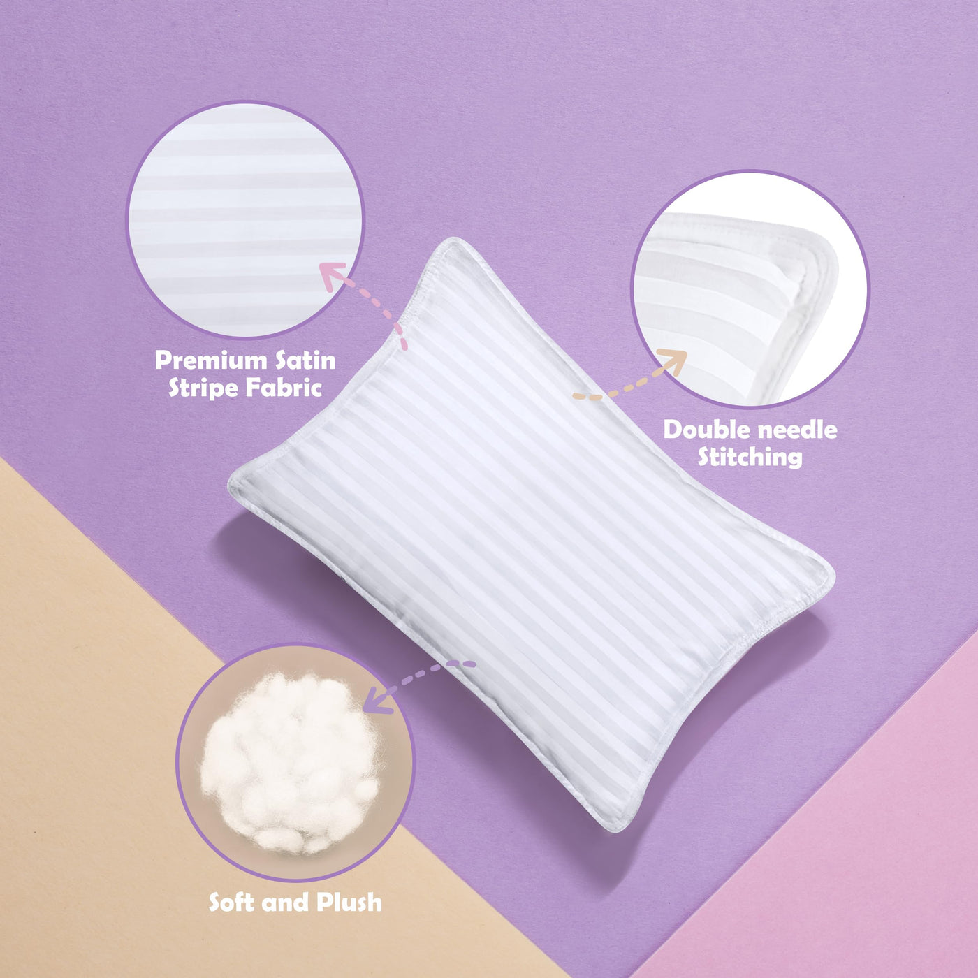 Toddler Pillow Set - White (2-Pack)